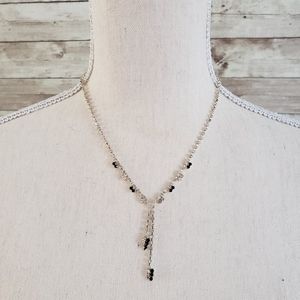 Faux Sapphire & Diamond Necklace